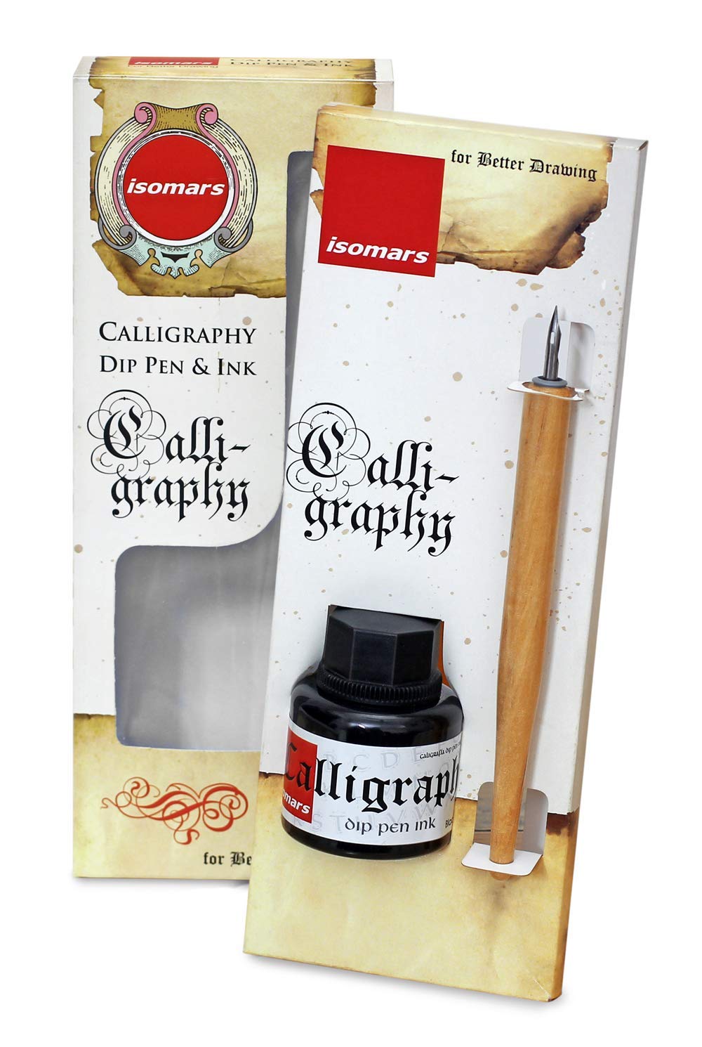 Isomars Dip Pen Wooden Manga Holder Set - Isomars