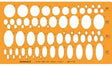 Isomars Ellipse Drafting Template (Art 18091) – 69 Ellipses in 25°, 35°, 45° & 60°, Precision Drawing Stencil for Engineering, Architecture & Technical Design - Isomars