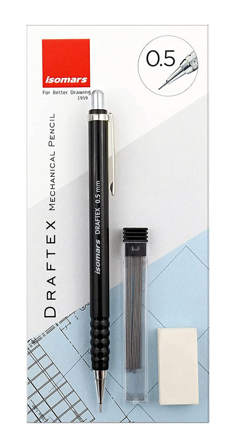 Isomars Engineering Kit with Mechanical Pencil 0.5mm, 10 Leads & Eraser - Isomars