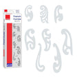 Isomars French Curves - Set of 8 - Drawing Drafting Template Stencil - Isomars