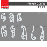 Isomars French Curves - Set of 8 - Drawing Drafting Template Stencil - Isomars