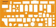 Isomars Interior Design Furniture Template Stencil Art 11-1858 | Architectural Drawing & Drafting Template for Furniture Layout, Floor Plans, Interior Design, House Planning & Technical Drawing - Isomars