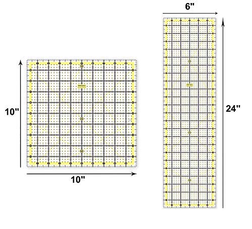 Isomars Isomars Quilting Template for Patchwork & Sewing (Set of 2) - Isomars