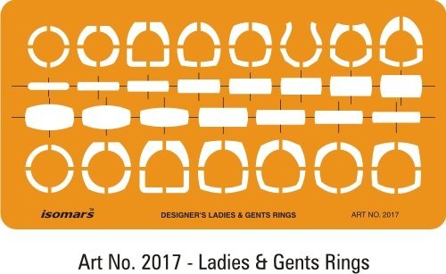 Isomars Jewellery Design Templates Set of 6 | Professional Stencils - Isomars