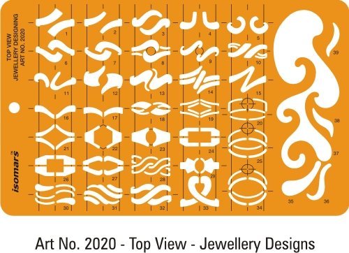 Isomars Jewellery Design Templates Set of 6 | Professional Stencils - Isomars