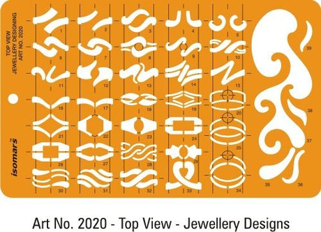 Isomars Jewellery Design Templates Set of 6 | Professional Stencils - Isomars