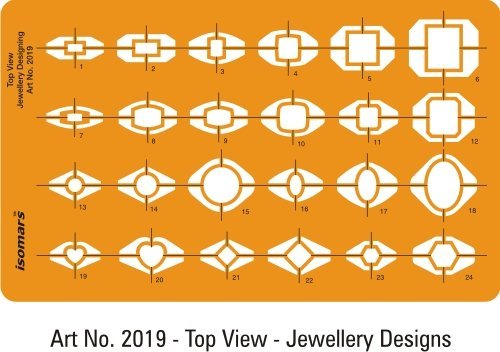 Isomars Jewellery Design Templates Set of 6 | Professional Stencils - Isomars