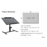 ISOMARS Multipurpose Laptop Table Study Desk & Height Adjustable Bed Table for Work from Home & Online Classes (Black) - Isomars