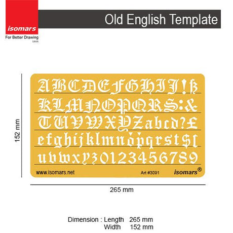 Isomars Old English Template - 10MM - Isomars