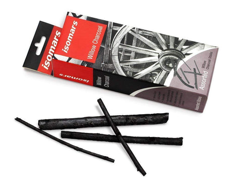 Isomars Paper Stumps Set of 6 with Charcoal & Pencil Extender - Isomars