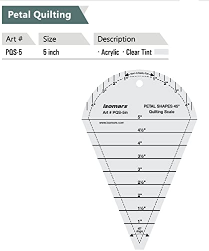 Isomars Petal Shapes Quilting Ruler - 5" - Isomars