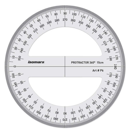 Isomars ProCircle, Protractors - 360 degree & 180 degree, with 12 inches / 30 CM Ruler - Isomars