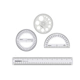Isomars ProCircle, Protractors - 360 degree & 180 degree, with 12 inches / 30 CM Ruler - Isomars