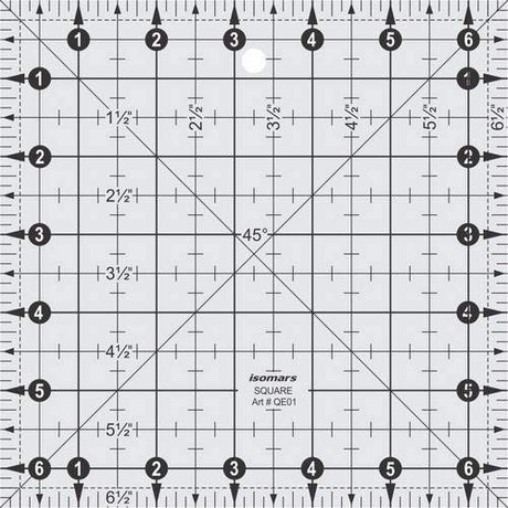 Isomars Quilting Rectangle Ruler, Isomars Quilting Template for Patchwork & Sewing - Isomars