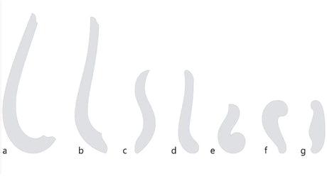 Isomars Set of 7 French Ship Curves Curve Drawing Drafting Template Stencil - Isomars