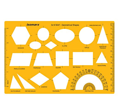 Isomars Technical Drawing Templates Set of 4 - Isomars