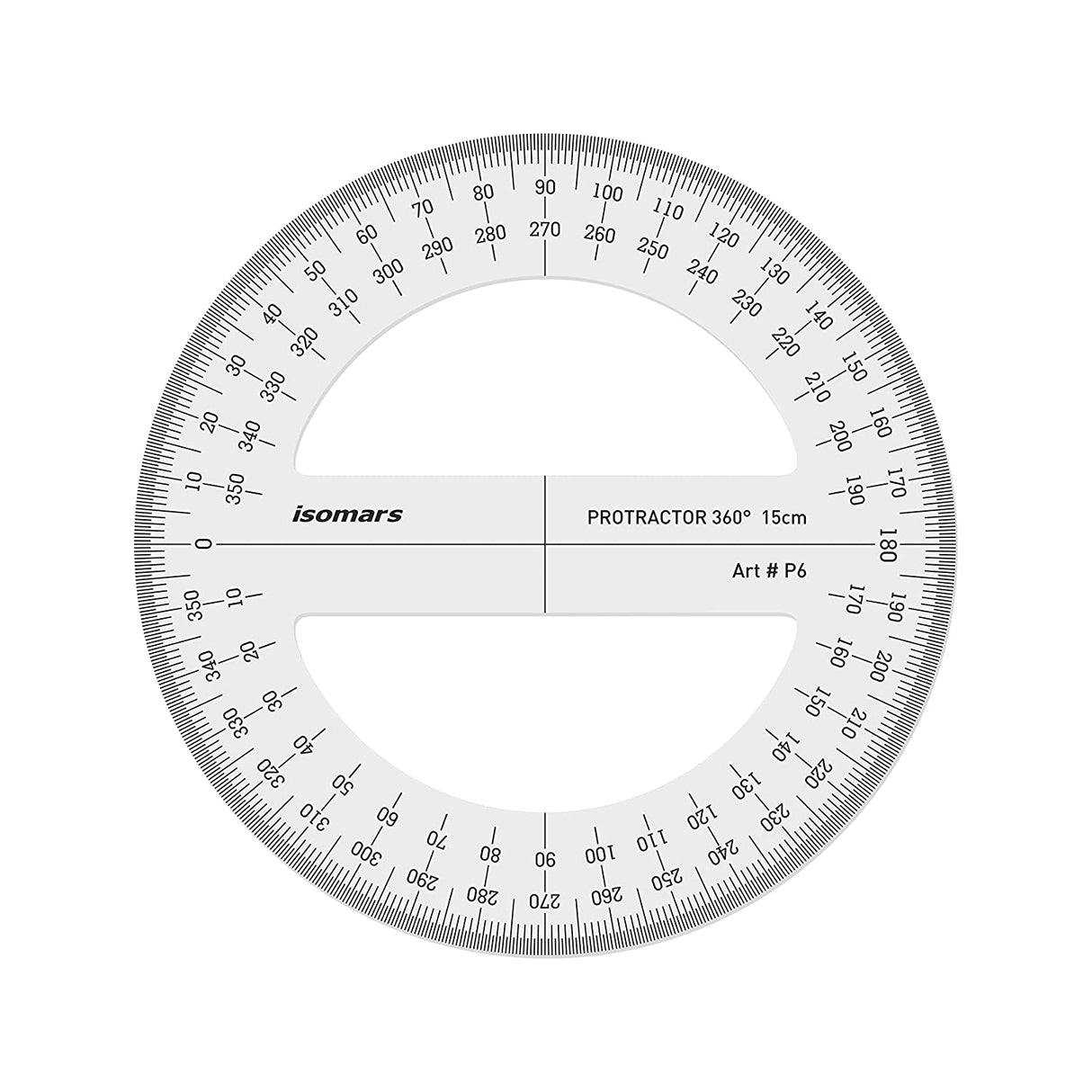 Isomars Technical Set Squares, Protractor,12 Inch Scale - Sides Beveled - Isomars