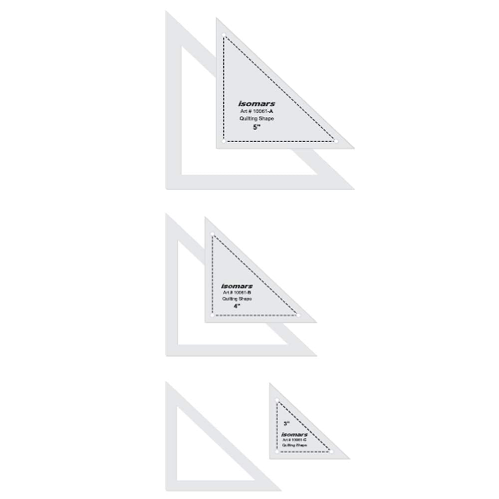 Isomars Triangle Quilting Patchwork Shape Scale Template - Isomars