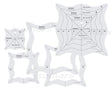 Isomars Wavy Squares Template Set of 4 | Transparent Acrylic Quilting & Patchwork Rulers (4", 6", 8" & 10") | Sewing, Fabric Cutting, Appliqué, Craft & DIY Design Templates - Isomars