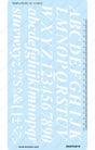 Italic Letters Drawing Template IS5 - Isomars