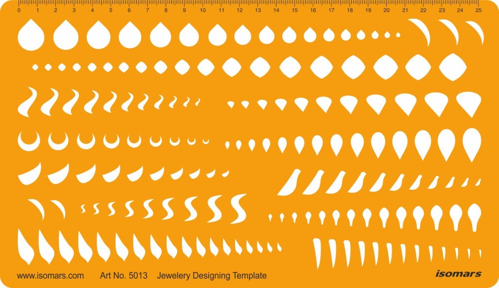 Jewelry Design Template- Organic Stones Tear Drops - Isomars
