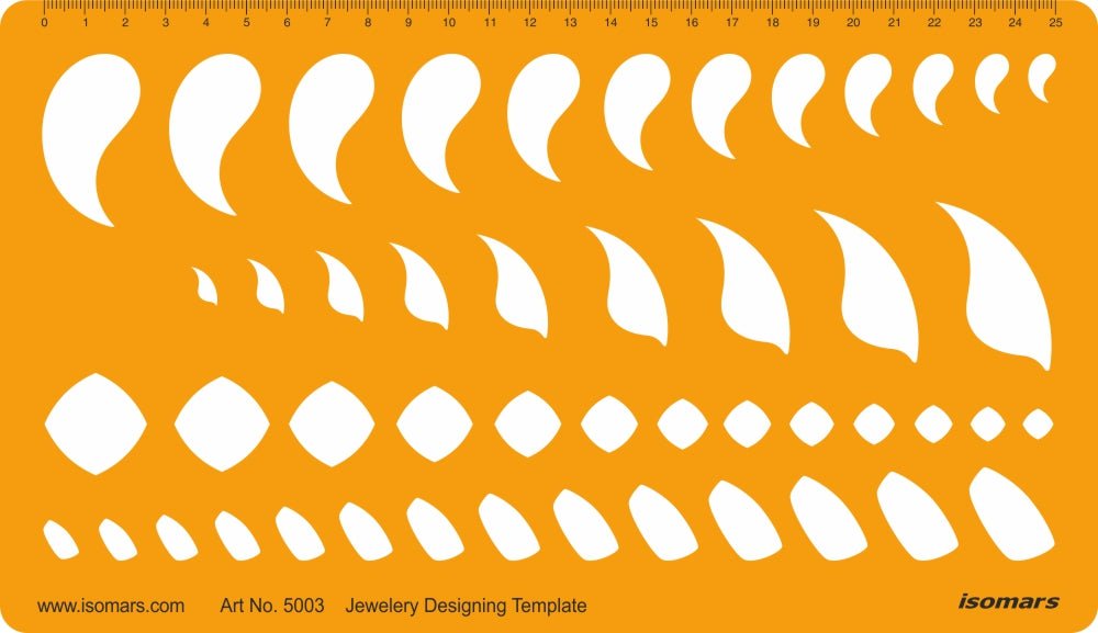 Jewelry Design Template- Paisley Organic Stone - Isomars
