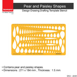 Jewelry Design Templates- Pear & Paisley Shapes (Set of 2) - Isomars