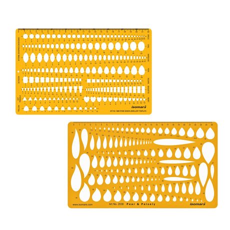 Jewelry Design Templates- Pear & Paisley Shapes (Set of 2) - Isomars