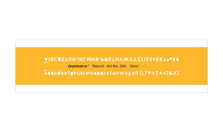 Lettering Guide Drawing template 2 mm - Isomars