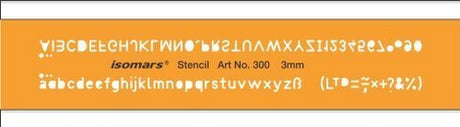 Lettering Guide Drawing Template 3mm - Isomars