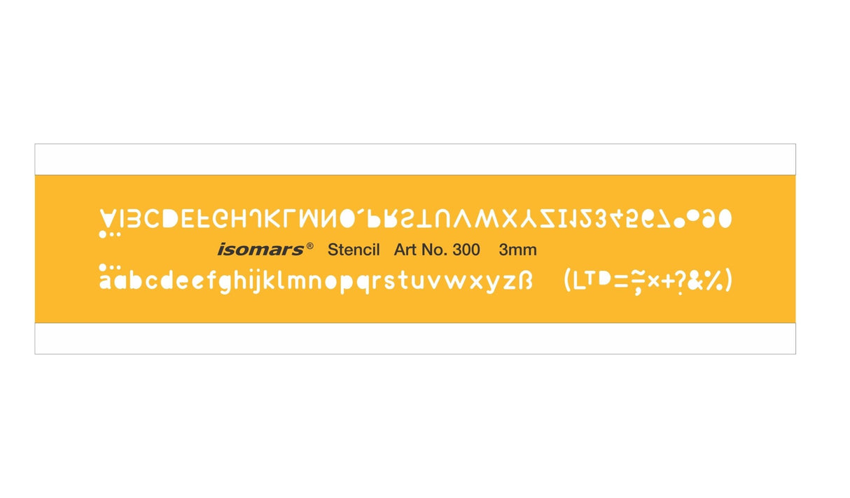 Lettering Guide Drawing Template 3mm - Isomars