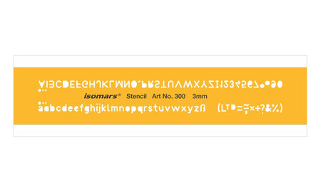 Lettering Guide Drawing Template 3mm - Isomars