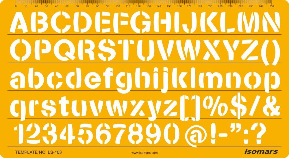 Lettering Stencil 103 - Isomars