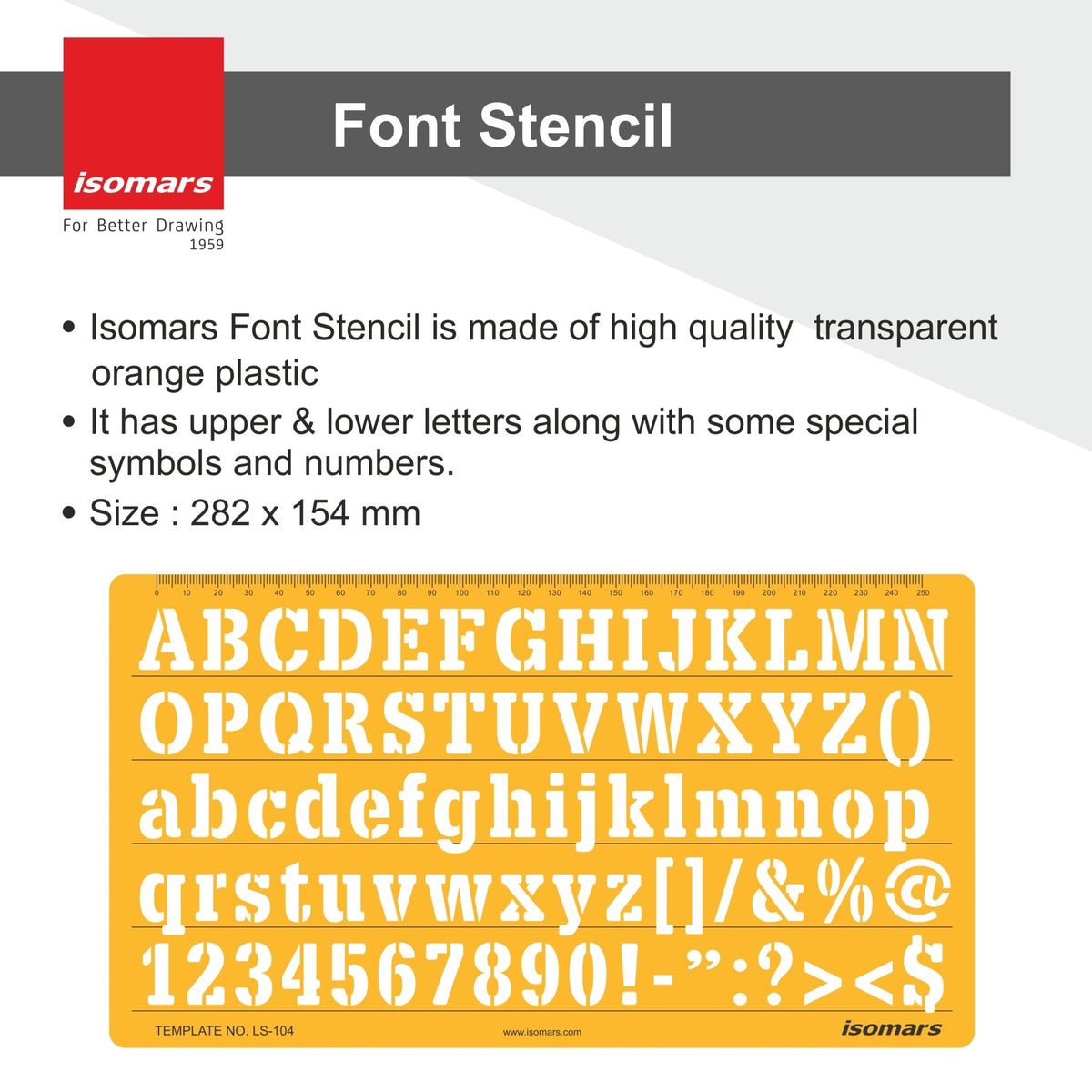 Lettering Stencil 104 - Isomars
