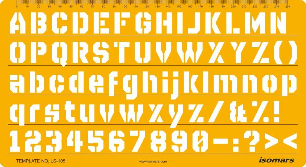 Lettering Stencil 105 - Isomars