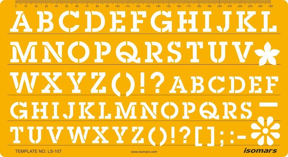 Lettering Stencil 107 - Isomars
