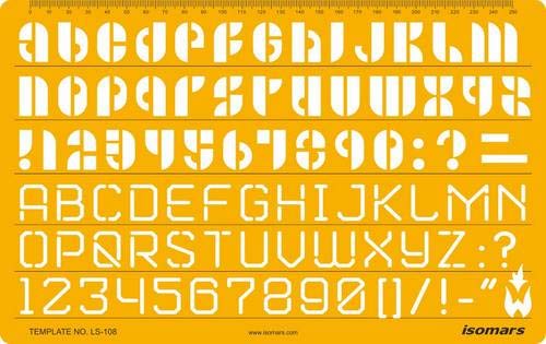 Lettering Stencil 108 - Isomars