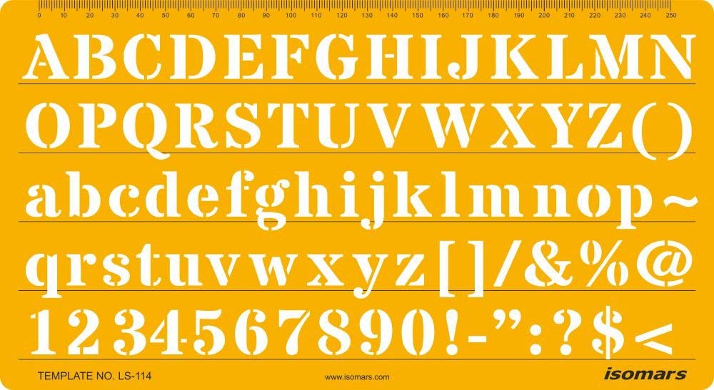 Lettering Stencil 114 - Isomars