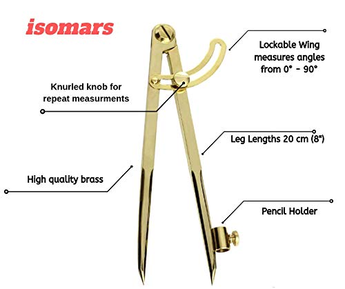 Locking Wing Divider with Compass (8-inch) - Isomars