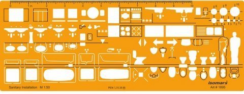 Metric 1:50 Scale Architectural Template - Isomars