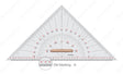 nautical set square 10 inch with protractor
