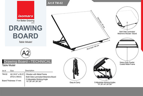 Plain Drawing & Drafting Board - Isomars