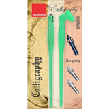 Plastic Holder Set (Oblique & Straight) with 2 Calligraphy & 1 Flex Nib - Isomars