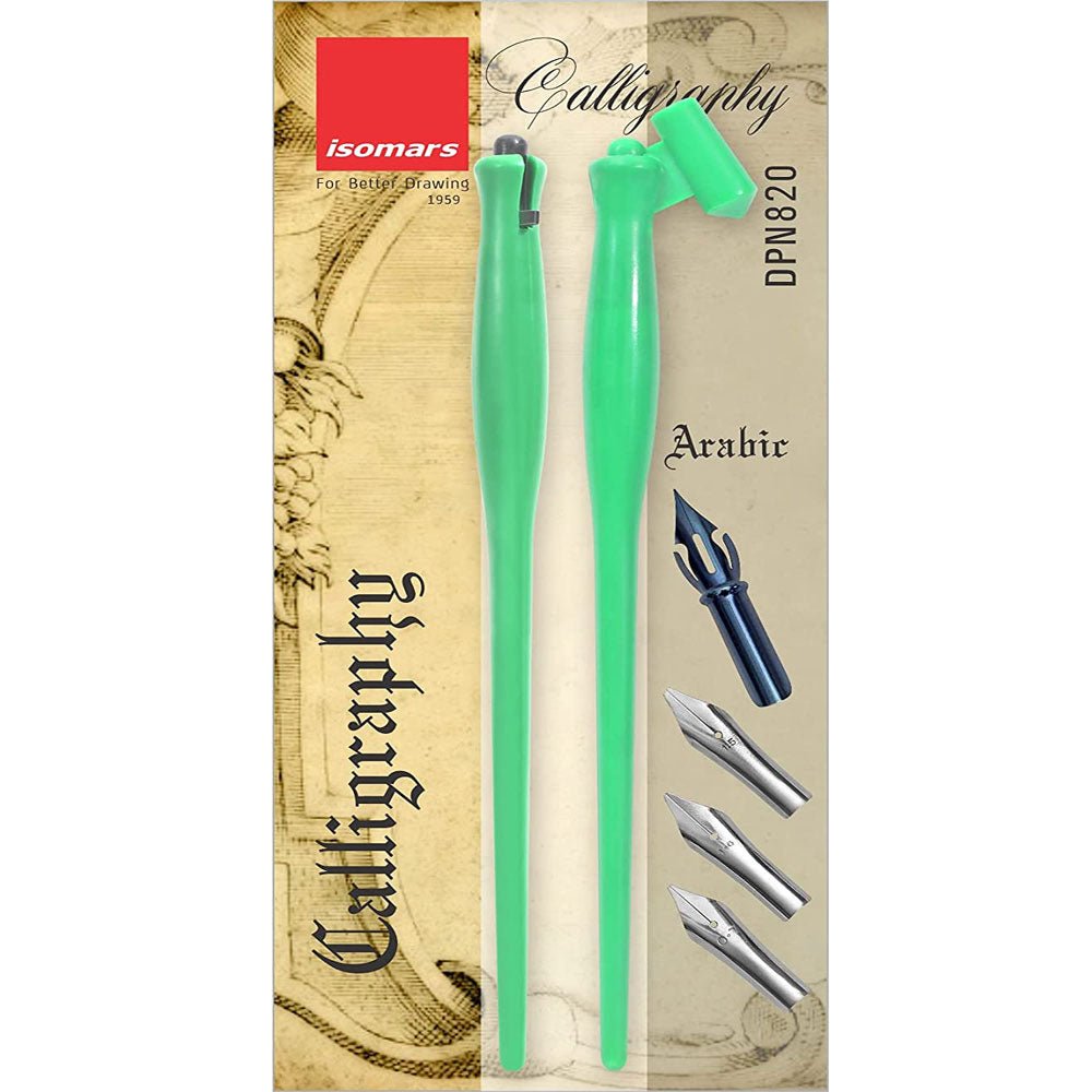 Plastic Holder Set (Oblique & Straight) with 3 Arabic and 1 Flex Nib - Isomars