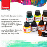 Professional Acrylic Painting Drawing Kit | Acrylic Pad, Square Colour Palette, Acrylic Ink Collection & Brush Set - Isomars