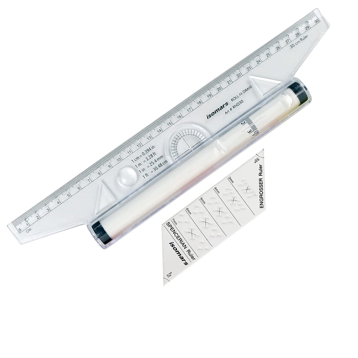 Rolling Ruler & Spencerian Ruler Combo - Isomars