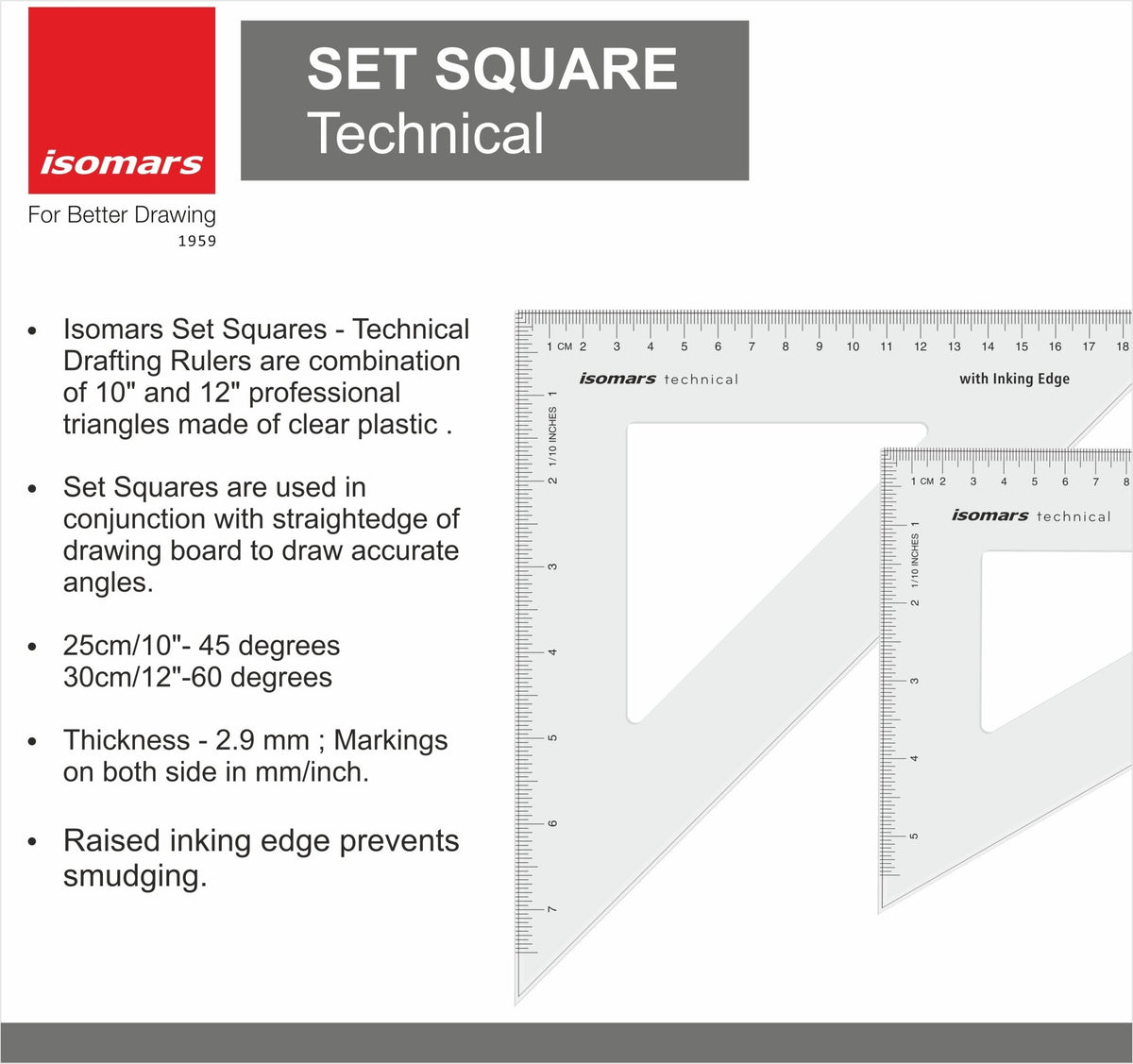 Set Square Combo Set - Isomars
