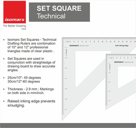 Set Square Combo Set - Isomars