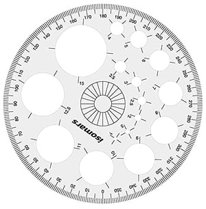 Technical Drawing Combo- Set Square, Pro Circle, T-Square, & Protractor