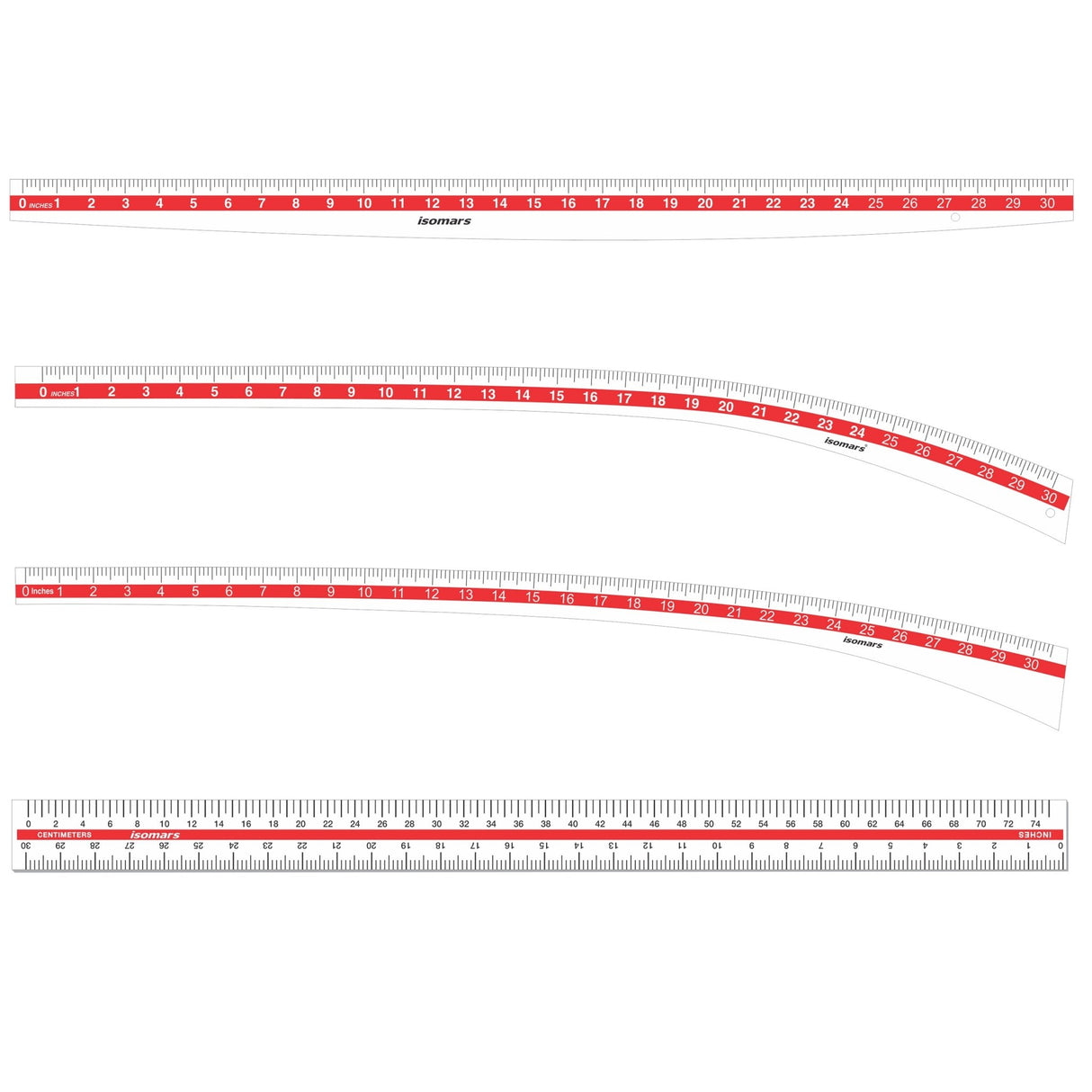 Tailoring Ruler Set Of 4 - Isomars